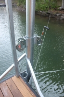 Anchor pole Station with double winches