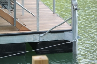 Anchor Pole corner with dock tie plate